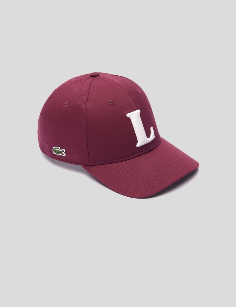 Cappello LACOSTE cappuccio da baseball in misto cotone ricamato